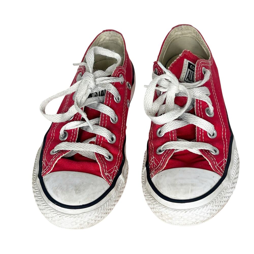 CONVERSE Converse Chuck Taylor All Star Low Top Sneakers Shoes Red Kids US 13 - Picture 5 of 13
